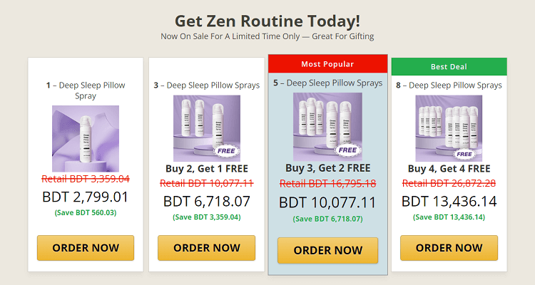 Where to Buy Zen Routine Deep Sleep Pillow Spray