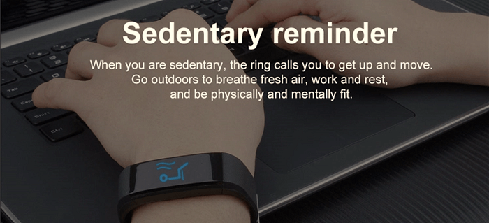 Sedentary Reminder in ActiV8 Fitness Tracker