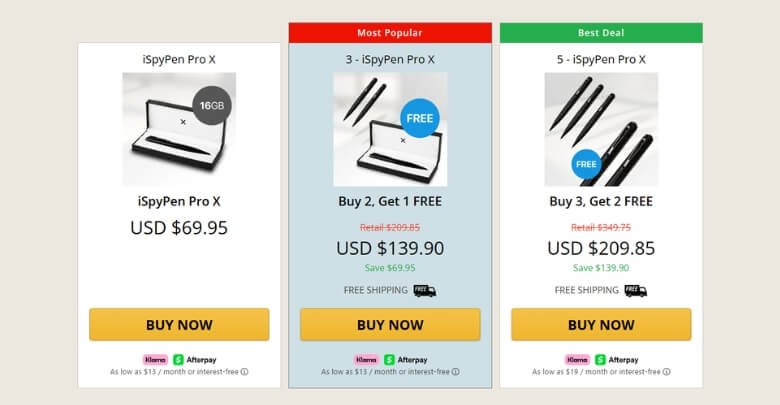 Price of iSpyPen Pro X