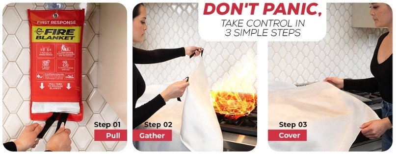 how to use Cobra Fire Blanket