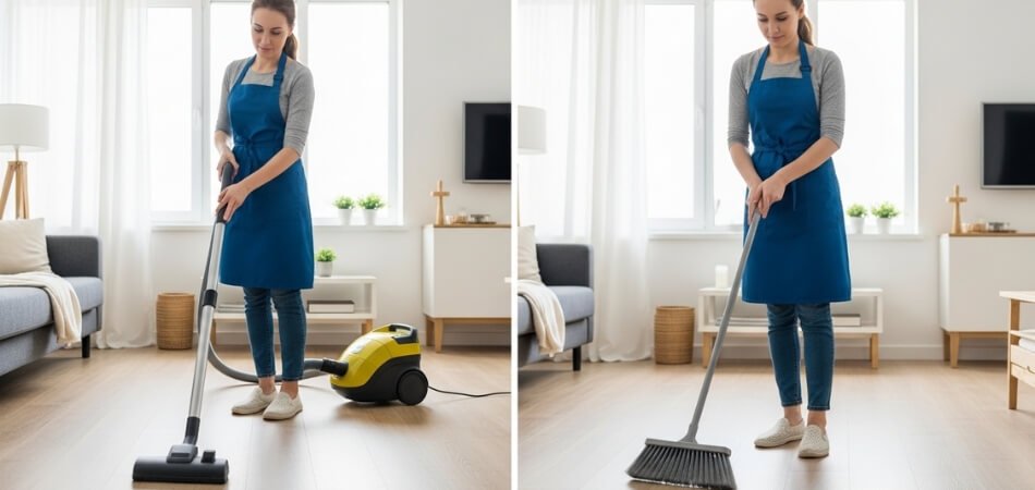 Is It Better to Vacuum or Sweep Hard Floors