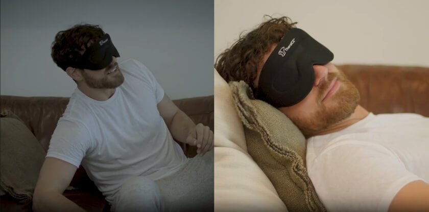 Using TheraICE Sleep Mask for Tired Eyes