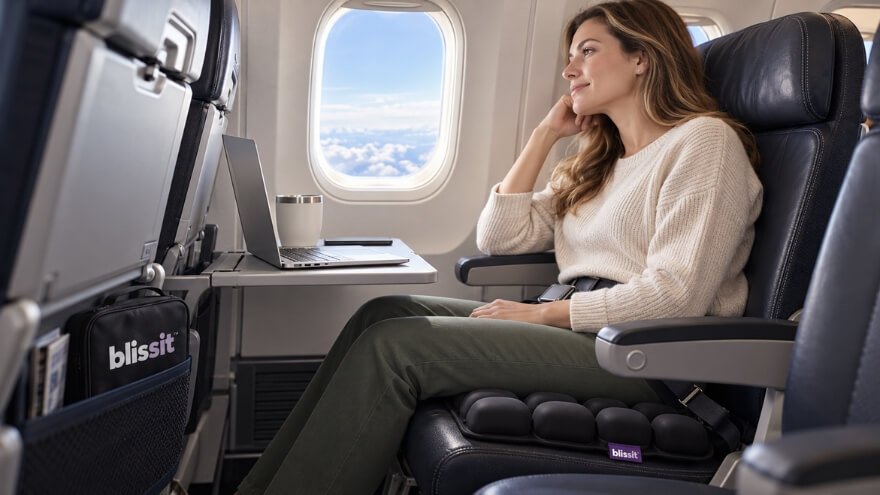 Blissit Cushion Safety and Seat Compatibility Airplanes, Cars, and Wheelchairs